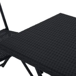 Merkloos 3-delige Bistroset Poly Rattan - Inklapbaar - Balkon Tuinmeubelset - Zwart -Buitentuinwinkel 1200x1200 2209