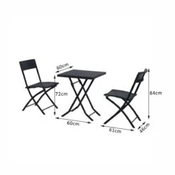 Merkloos 3-delige Bistroset Poly Rattan - Inklapbaar - Balkon Tuinmeubelset - Zwart -Buitentuinwinkel 1200x1200 2210