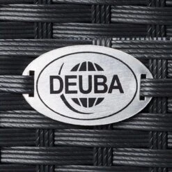 Casaria Tuinbank Polyrattan – 2 Zitter Incl. Tafel & Kussens – Zwart -Buitentuinwinkel 1200x1200 2258