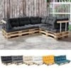Merkloos En.casa Zitkussen Palletbank - 120 X 80 X 12 Cm - Donkergrijs -Buitentuinwinkel 1200x1200 2351