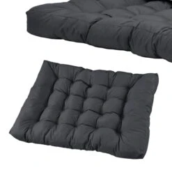 Merkloos En.casa Zitkussen Palletbank - 120 X 80 X 12 Cm - Donkergrijs -Buitentuinwinkel 1200x1200 2353