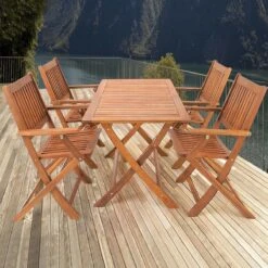 Merkloos Luxe Tuinset 'Sydney' - 5-delig - Acaciahout - FSC Gecertificeerd -Buitentuinwinkel 1200x1200 2363