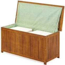 Casaria Opbergbox Acacia Hout – Weerbestendig 115cm - Bruin -Buitentuinwinkel 1200x1200 2394