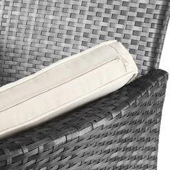 Casaria Polyrattan Tuinbank - Incl. Tafel & Kussens 7 Cm - Grijs -Buitentuinwinkel 1200x1200 2448