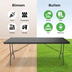 LifeGoods Klaptafel - Inklapbaar - 180 Cm - 6 Tot 8 Personen - Zwart 14 LifeGoods Klaptafel - Inklapbaar - 180 Cm - 6 Tot 8 Personen - Zwart -Buitentuinwinkel 1200x1200 2476