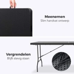 LifeGoods Klaptafel - Inklapbaar - 180 Cm - 6 Tot 8 Personen - Zwart 16 LifeGoods Klaptafel - Inklapbaar - 180 Cm - 6 Tot 8 Personen - Zwart -Buitentuinwinkel 1200x1200 2478