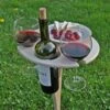 Merkloos Opvouwbare Wijntafel - Picknicktafel - Wijn Bijzettafel - Mannen Gadget - Vrouwen Cadeautjes - Moederdag Cadeautje - Bijzettafel Rond - Hout -Buitentuinwinkel 1200x1200 2518