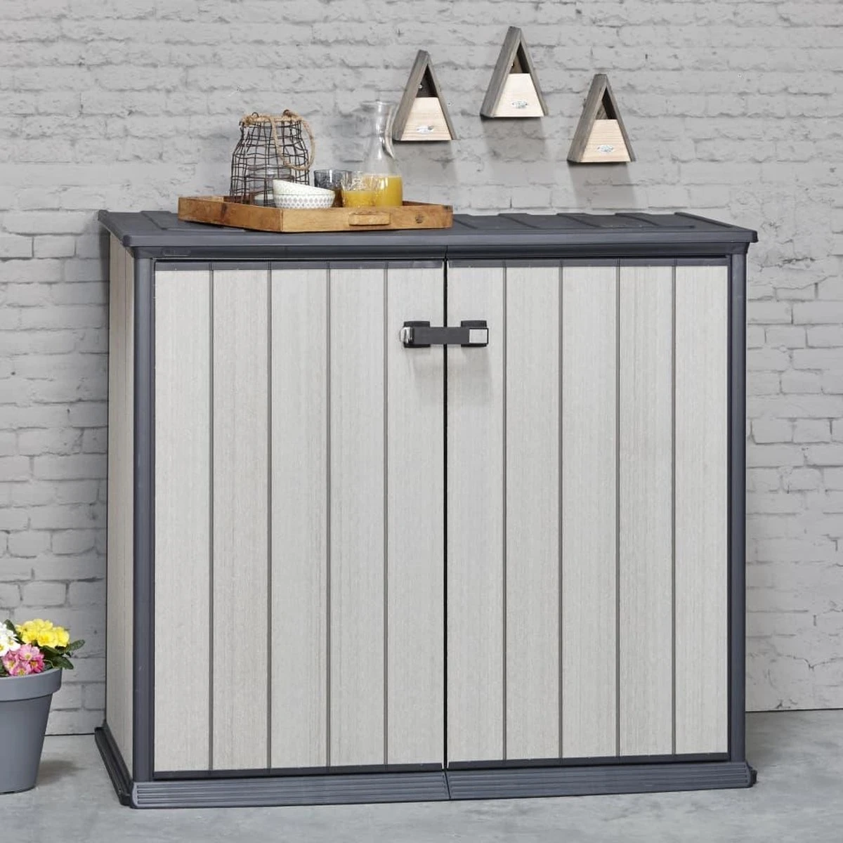 Keter Patio Store Opbergkast - 139,5x77x120cm - Grijs 5 Keter Patio Store Opbergkast - 139,5x77x120cm - Grijs - Afbeelding 3