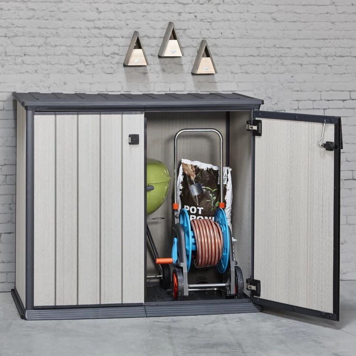 Keter Patio Store Opbergkast - 139,5x77x120cm - Grijs 14 Keter Patio Store Opbergkast - 139,5x77x120cm - Grijs - Afbeelding 12