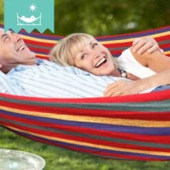 Dubbele Hangmat Rood - 1 Of 2 Persoons - Lig Oppervlak 190x150cm - Lengte 260cm -Buitentuinwinkel 1200x1200 2606