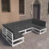 Decoways - 6-delige Loungeset Met Kussens Massief Grenenhout Wit -Buitentuinwinkel 1200x1200 2607