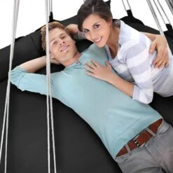 Hangnest Voor Binnen & Buiten. Met Groot En Dik Kussen Voor Volwassenen & Kinderen. Belastbaar Tot 125 Kg. VITA5 (Zwart) -Buitentuinwinkel 1200x1200 2663