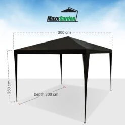 MaxxGarden Partytent - Paviljoen - 3x3 - Waterdicht - Zwart -Buitentuinwinkel 1200x1200 2674