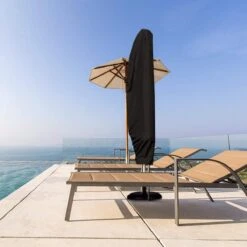 Merkloos Parasolhoes Met Rits En Trekkoord – Beschermhoes Voor Zweefparasol & Staande Parasol – Waterdicht Afdekhoes – Hoes Voor Hangparasol – Inclusief Opberghoes – Zwart - 205 Cm -Buitentuinwinkel 1200x1200 2706