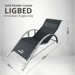 MaxxGarden Ligbed Set - 2 Stuks Zwart - Met Tafel - Sun Loungers - Loungebed -Buitentuinwinkel 1200x1200 2715