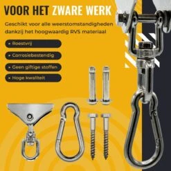 Itstrong® Plafondhaak Ophangsysteem Voor Binnen & Buiten – Ophanghaak Voor Bokszak – Schommel – Schommelstoel – Hangstoel - RVS -Buitentuinwinkel 1200x1200 2769