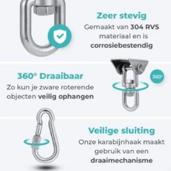 AVINT GOODS RVS Ophangsysteem Plafondhaak Bokszak – Schroefhaak & Ophanghaak Hangstoel – Muurhaak Binnen & Buiten - 550KG 15 AVINT GOODS RVS Ophangsysteem Plafondhaak Bokszak – Schroefhaak & Ophanghaak Hangstoel – Muurhaak Binnen & Buiten - 550KG -Buitentuinwinkel 1200x1200 2772