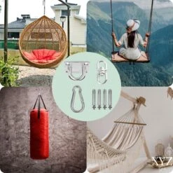 XYZ Goods - Luxe Plafondhaak - Hangmat Bevestigingsset - Schommelhaak - Ophangsysteem - Ophanghaak - Plafondbeugel - Bokszak - Schommelstoel - Hangstoel - RVS -Buitentuinwinkel 1200x1200 2803