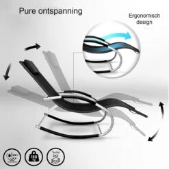 Sens Design Zonnebed - Ligbed - Weerbestendig - Zwart -Buitentuinwinkel 1200x1200 2841