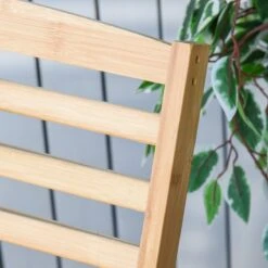 Outsunny Tuin Schommelstoel, Relaxstoel, Tuinstoel, Bamboe Multiplex Naturel 84A-171 -Buitentuinwinkel 1200x1200 2865