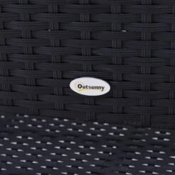 Outsunny Polyrotan Tuinbank 2-zits Parkbank Bank Staal Zwart 867-022 -Buitentuinwinkel 1200x1200 2869