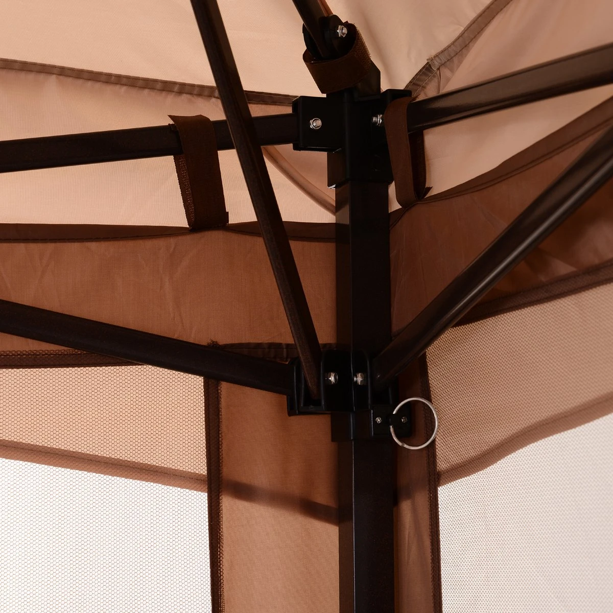 Outsunny Paviljoen Met Zijwanden Partytent Tuintent Popup 3,25 X 3,25 M Khaki 840-166 6 Outsunny Paviljoen Met Zijwanden Partytent Tuintent Popup 3,25 X 3,25 M Khaki 840-166 - Afbeelding 4