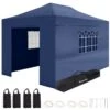 LifeGoods Partytent - 3x4.5 M - Zijwanden - Easy Up - Opvouwbaar - Waterdicht - Draagtas Met Wieltjes - Donkerblauw -Buitentuinwinkel 1200x1200 2895