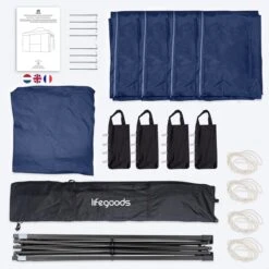 LifeGoods Partytent - 3x4.5 M - Zijwanden - Easy Up - Opvouwbaar - Waterdicht - Draagtas Met Wieltjes - Donkerblauw 21 LifeGoods Partytent - 3x4.5 M - Zijwanden - Easy Up - Opvouwbaar - Waterdicht - Draagtas Met Wieltjes - Donkerblauw -Buitentuinwinkel 1200x1200 2904