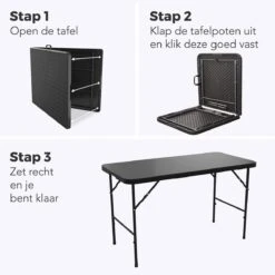 LifeGoods Klaptafel - Inklapbaar - 120 Cm - 4 Personen - Zwart -Buitentuinwinkel 1200x1200 2913
