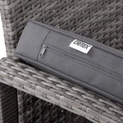 Casaria Polyrattan Loungeset – 2 Stoelen 1 Bank 1 Tafel - Antraciet -Buitentuinwinkel 1200x1200 2918