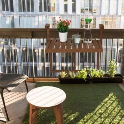 Relaxdays Balkontafel Inklapbaar - Klaptafel Balkon - Tafel Reling - Hangtafel Hout -Buitentuinwinkel 1200x1200 2924