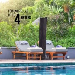 MaxxGarden Parasolhoes - Afdekhoes Voor Zweefparasol - Beschermhoes - 200-400 Cm - Met Rits En Trekkoord - Zwart -Buitentuinwinkel 1200x1200 2961