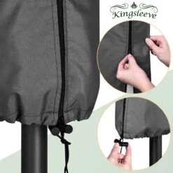 Kingsleeve Parasolhoes Tot Ø 330cm - Weerbestendig Robuust - Grijs -Buitentuinwinkel 1200x1200 2973