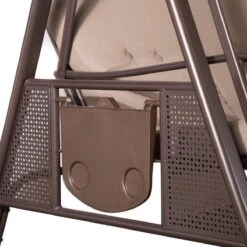 SORARA® Luxe Schommelbank Met Zonnescherm - Bruin - Zware Kwaliteit. -Buitentuinwinkel 1200x1200 3000