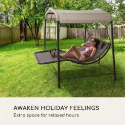 Blumfeldt Palermo Schommelbank - Hollywoodschommel 130 X 207 Cm - Ligbed Met Dak - Schommelstoel Voor 2 Personen - Tuinbank Inclusief Nekkussens - Stalen Frame En Polyester Dak - Grijs 13 Blumfeldt Palermo Schommelbank - Hollywoodschommel 130 X 207 Cm - Ligbed Met Dak - Schommelstoel Voor 2 Personen - Tuinbank Inclusief Nekkussens - Stalen Frame En Polyester Dak - Grijs -Buitentuinwinkel 1200x1200 3017