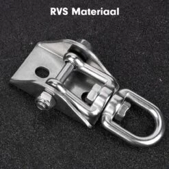 Luxe Ophangsysteem - 180° Schommelen, 360° Roteerbaar - Plafondhaak - Ophanghaak - Hangstoel Buiten - Hangstoel Binnen – Schommelstoel - Schommel - Bokszakken - RVS - Nederlandse Handleiding - -Buitentuinwinkel 1200x1200 3053