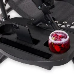 LifeGoods Opvouwbare Tuinstoelen - Verstelbaar Zonnescherm - 2 Stuks - 30°-90° Verstelbaar - Metaal - Zwart -Buitentuinwinkel 1200x1200 3078