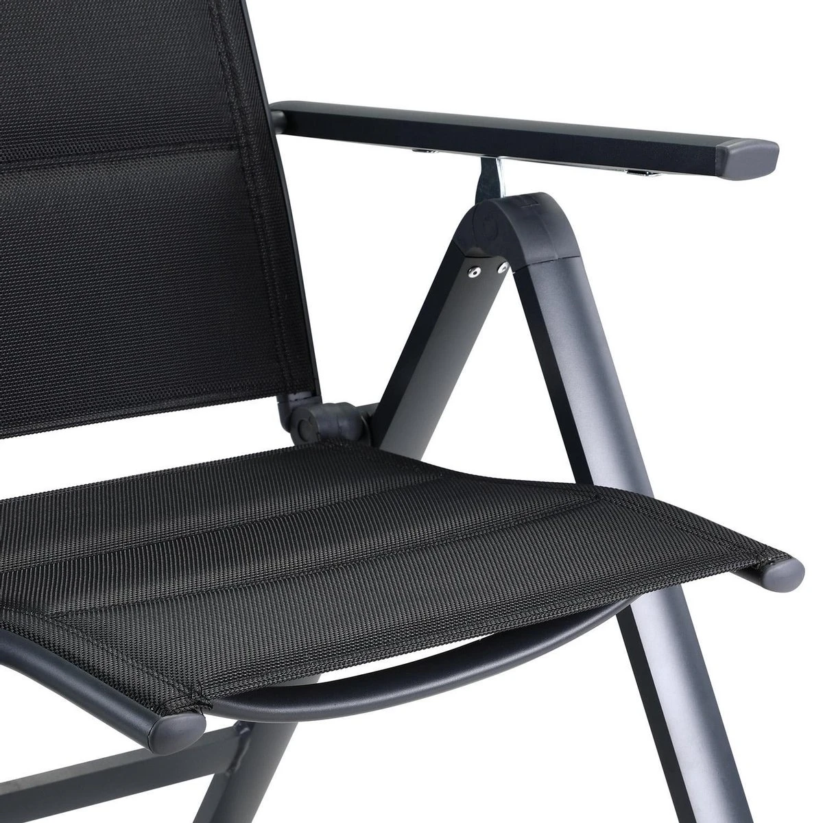 Casaria Tuinstoel Aluminium - 2 Stuks Inklapbaar - Antraciet 10 Casaria Tuinstoel Aluminium - 2 Stuks Inklapbaar - Antraciet - Afbeelding 8