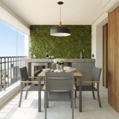 NATERIAL - Tuintafel Vierkant ORIS - 4 Personen - Houten Tafel 90x90 Cm - Aluminium - Met Houten Blad - Eucalyptus -Buitentuinwinkel 1200x1200 3142