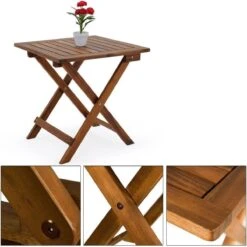 Merkloos EezyLife Houten Bijzettafel - 46x46x46cm - Acacia Hout - Tuintafel -Buitentuinwinkel 1200x1200 3151