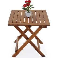 Merkloos EezyLife Houten Bijzettafel - 46x46x46cm - Acacia Hout - Tuintafel -Buitentuinwinkel 1200x1200 3155