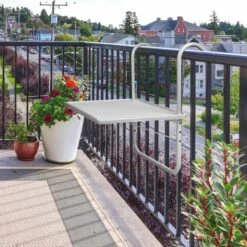 Luxe Inklapbare Balkontafel – 52 X 40 X 56cm – Wit – Hangend – Balkonbar – Balkontafels – Balkontafeltje – Hangtafel Balkon – Balcony Table – Voor Aan Het Balkon – Ophangbaar – Opklapbaar – Tafel – Inklapbaar – Buiten – Tafeltje – Klaptafel -Buitentuinwinkel 1200x1200 3171