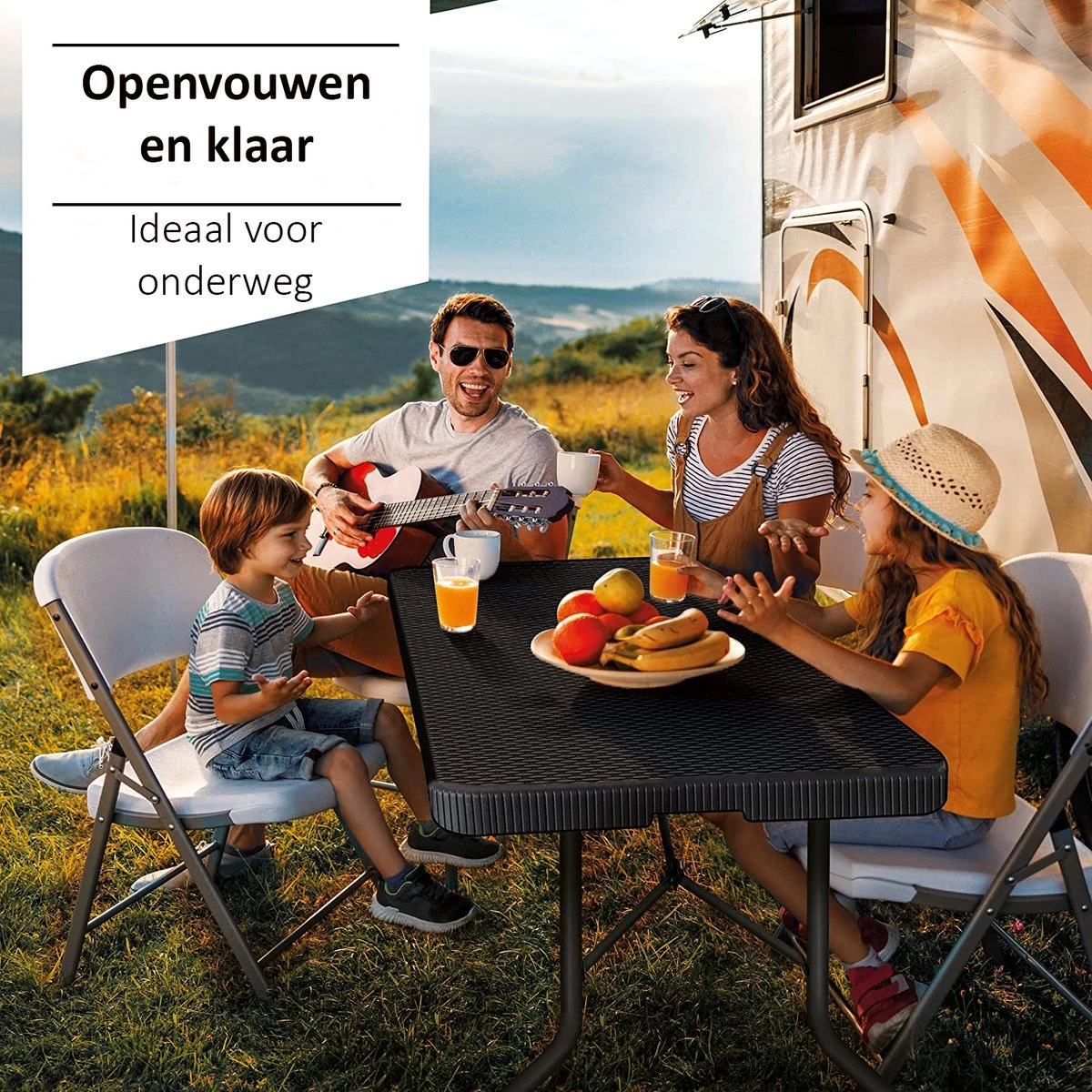 Sens Design Tuintafel Kunststof - Campingtafel Inklapbaar - Rotan-Look 8 Sens Design Tuintafel Kunststof - Campingtafel Inklapbaar - Rotan-Look - Afbeelding 6