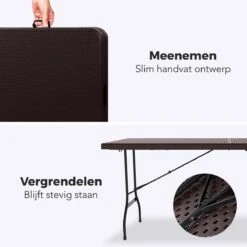 LifeGoods Klaptafel - Inklapbaar - 180 Cm - 6 Tot 8 Personen - Bruin -Buitentuinwinkel 1200x1200 3190
