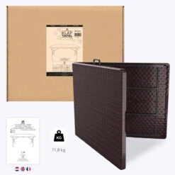 LifeGoods Klaptafel - Inklapbaar - 180 Cm - 6 Tot 8 Personen - Bruin -Buitentuinwinkel 1200x1200 3192