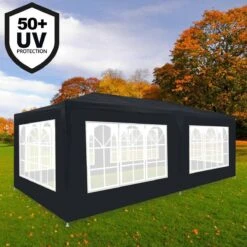 Partytent, Feesttent, Paviljoen Rimini 3x6 Meter Antraciet Met Boogramen En Zijwanden... -Buitentuinwinkel 1200x1200 3236