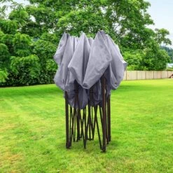 LifeGoods Partytent - 3x3 M - Zijwanden - Easy Up - Opvouwbaar - Waterdicht - Draagtas Met Wieltjes - Donkergrijs -Buitentuinwinkel 1200x1200 3246