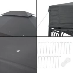 Paviljoen Lanciano Partytent 4x3x2,65 Cm Donkergrijs -Buitentuinwinkel 1200x1200 3279