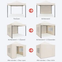 LifeGoods Partytent - 3x3 M - Zijwanden - Easy Up - Opvouwbaar - Waterdicht - Draagtas Met Wieltjes - Beige 15 LifeGoods Partytent - 3x3 M - Zijwanden - Easy Up - Opvouwbaar - Waterdicht - Draagtas Met Wieltjes - Beige -Buitentuinwinkel 1200x1200 3282