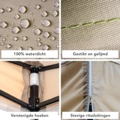 LifeGoods Partytent - 3x3 M - Zijwanden - Easy Up - Opvouwbaar - Waterdicht - Draagtas Met Wieltjes - Beige 20 LifeGoods Partytent - 3x3 M - Zijwanden - Easy Up - Opvouwbaar - Waterdicht - Draagtas Met Wieltjes - Beige -Buitentuinwinkel 1200x1200 3287